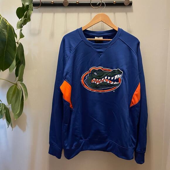 Florida Gators Colosseum Athletics Sweatshirt | L, Royal Blue NCAA Logo Pullover - Picture 3 of 9